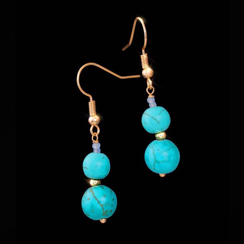 Women's Howlite Statement Earrings